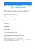 ITM 209&colon; SQL Exam Questions And Answers Latest Update 2024&sol;2025