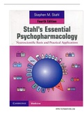 TB Stahl's Essential Psychopharmacology 4th Edition TESTBANK