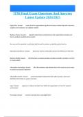 ITM Final Exam Questions And Answers Latest Update 2024&sol;2025