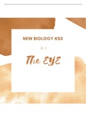 NEW 9-1 IGCSE Biology ~ The Eye - Revision Study Notes - KS3
