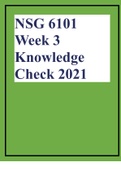 NSG 6101 Week 3 Knowledge Check 2021