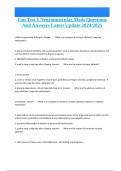 Fon Test 1 Neuromuscular Meds Questions And Answers Latest Update 2024&sol;2025