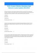 FON- Exam 1 Review Questions And Answers Latest Update 2024&sol;2025