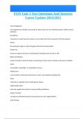 FON Unit 1 Test Questions And Answers Latest Update 2024&sol;2025