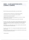 DMEC &ndash; CLMS QUESTIONS WITH CORRECT ASWERS