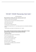 NUR 2407 / NUR2407: Pharmacology Study Guide 3  Final Exam Study Guide