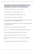 Georgia Constitution Exemption Exam Questions And All Correct Answers&period;