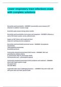Lower respiratory tract infections exam with complete solutions&period;