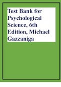 Test Bank for Psychological Science, 6th Edition, Michael Gazzaniga