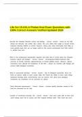 Life Science 15  exams  bundle questions with correct answers verified updated 2024