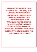  NR565 &sol; NR 565 MIDTERM EXAM STUDY GUIDE &lpar;LATEST 2024 &sol; 2025&rpar;&colon; ADVANCED PHARMACOLOGY FUNDAMENTALS - CHAMBERLAIN EXAM QUESTIONS AND 100&percnt; COMPLETE ANSWERS WITH RATIONALES VERIFIED AND WELL EXPLAINED BY EXPERTS ALREADY PASSED&excl;&excl;&excl;&excl;&excl;&excl;GRADED A&plus; LATEST UPDATE 202