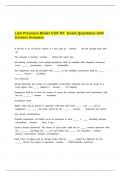 Low Pressure Boiler COF NY Exam Questions with Correct Answers&period;
