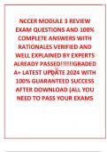 NCCER MODULE 3 REVIEW EXAM QUESTIONS AND 100&percnt; COMPLETE ANSWERS WITH RATIONALES VERIFIED AND WELL EXPLAINED BY EXPERTS ALREADY PASSED&excl;&excl;&excl;&excl;&excl;&excl;GRADED A&plus; LATEST UPDATE 2024 WITH 100&percnt; GUARANTEED SUCCESS AFTER DOWNLOAD &lpar;ALL YOU NEED TO PASS YOUR EXAMS