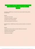 Communication in health care   EXAMS BUNDLE ALL WITH Questions and 100&percnt; Correct Verified Answers&vert; Latest Update
