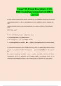CompTIA Cloud Essentials&semi; EXAMS BUNDLE ALL WITH Questions and 100&percnt; Correct Verified Answers&vert; Latest Update