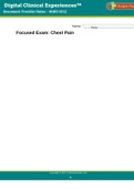 NURS 6512 Week 7 Digital Clinical Experience (DCE); Focused Exam; Chest Pain