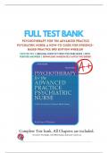 Psychotherapy for the Advanced Practice Psychiatric Nurse&comma; Third Edition&colon; A How-To Guide for Evidence Based Practice 3rd Edition Test Bank