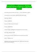 Critical Care Paramedic  EXAMS BUNDLE ALL WITH Questions and 100&percnt; Correct Verified Answers&vert; Latest Update