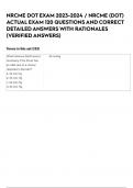 NRCME DOT EXAM 2023-2024 &sol; NRCME &lpar;DOT&rpar; ACTUAL EXAM 120 QUESTIONS AND CORRECT DETAILED ANSWERS WITH RATIONALES &lpar;VERIFIED ANSWERS&rpar;