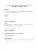AP World History Prologue Final Exam Questions with 100&percnt; Correct Answers &vert; Updated & Verified