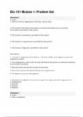 Bio 151 Module 1&colon; Problem Set