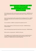 Cyber Awareness Challenge Exam WITH Questions and Complete Solutions&sol;Verified Answers &vert;Latest Update 2-24-2025