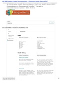 NR 509 Shadow Health Documentation &sol; Electronic Health Record 2017