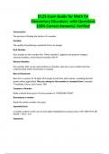 D125 Exam Guide for Math for Elementary Educators- with Questions 100&percnt; Correct Answers&vert; Verified