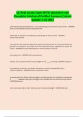 DC Real Estate Exam WITH Questions and Complete Solutions&sol;Verified Answers &vert;Latest Update 2-24-2025