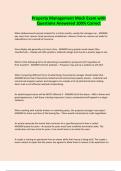 Property Management Mock Exam with Questions Answered 100&percnt; Correc
