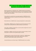 DC Property Managers Study Guide with Questions Answered 100&percnt; Correc