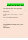 DC Property Management Exam with questions Solved with Verified Answers