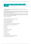 English Cumulative Exam Review