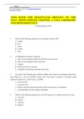 TEST BANK FOR MOLECULAR BIOLOGY OF THE CELL&comma; SIXTH EDITION CHAPTER 2&colon; CELL CHEMISTRY AND BIOENERGETICS