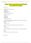 IMPACT TEXAS YOUNG DRIVERS EXAM QUESTIONS WITH COMPLETE SOLUTIONS