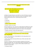 NCLEX RN PHARMACOLOGY FINAL EXAM STUDY GUIDE UPDATED 2021