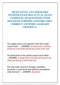 NICET LEVEL 2 WATER BASED SYSTEMS EXAM 2024 ACTUAL EXAM COMPLETE 150 QUESTIONS WITH DETAILED VERIFIED ANSWERS &lpar;100&percnt; CORRECT ANSWERS&rpar; &sol;ALREADY GRADED A&plus;