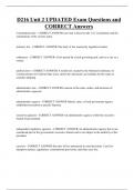 D216 Unit 2 UPDATED Exam Questions and  CORRECT Answers