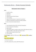 Biochemistry Review  – Western Governors University    Biochemistry Review Chapter 1 