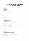 CLAS 104 Bundled Exam Questions and CORRECT Answers