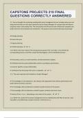 CAPSTONE PROJECTS 210 FINAL QUESTIONS CORRECTLY ANSWERED&vert;61 PAGES