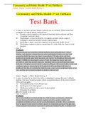 Community and Public Health 3rd ed. DeMarco Test Bank - Updated with correct answer elaborations 
