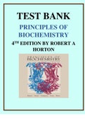 TEST BANK FOR PRINCIPLES OF BIOCHEMISTRY, 4TH EDITION BY ROBERT A HORTON