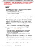 The Changing U&period;S&period; Health and Public Health Care Systems Stanhope&colon; Foundations for Population Health in Community&sol;Public Health Nursing&comma; 5th Edition&comma;100&percnt; CORRECT