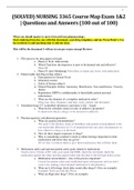 &lpar;SOLVED&rpar; NURSING 3365 Course Map Exam 1&2 &vert; Questions and Answers &lpar;100 out of 100&rpar; &vert; University of Texas