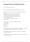 Personal Trainer Certification Exam well answered to pass