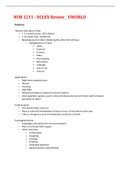 NUR 1211 - NCLEX Review &lowbar; UWORLD&period; &lbrace;STUDY GUIDE&rpar;