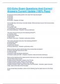 CCI Echo Exam Questions And Correct Answers Current Update &lpar;100&percnt; Pass&rpar;