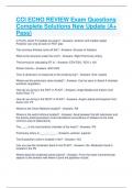 CCI ECHO REVIEW Exam Questions Complete Solutions New Update &lpar;A&plus; Pass&rpar;