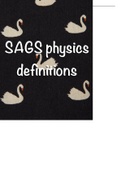 SAGS Physics definitions Grade 12